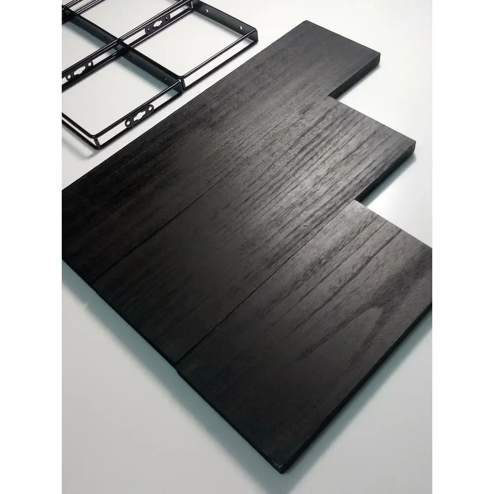 SRIWATANA Wall Mounted Rustic Wood Floating Shelves Wall Shelves Set of 3
